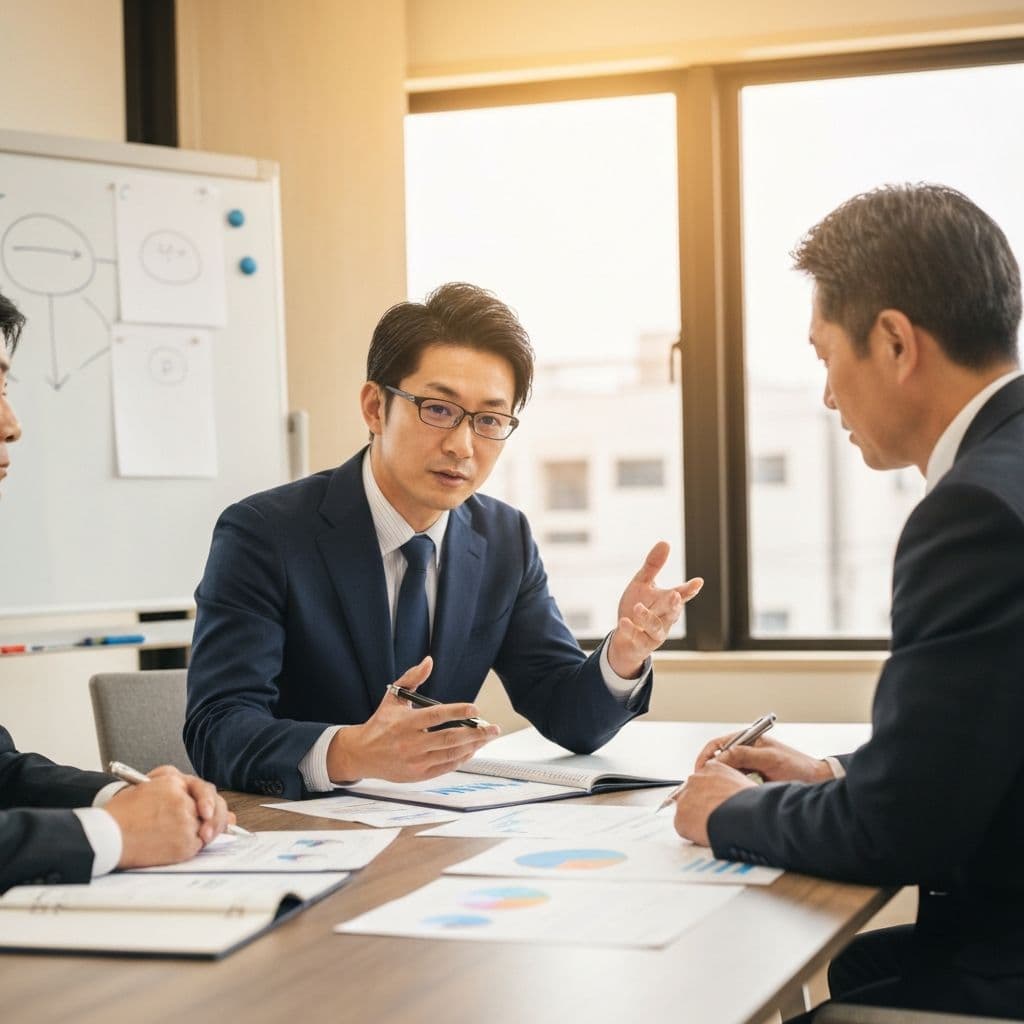 経営者との戦略会議のイメージ